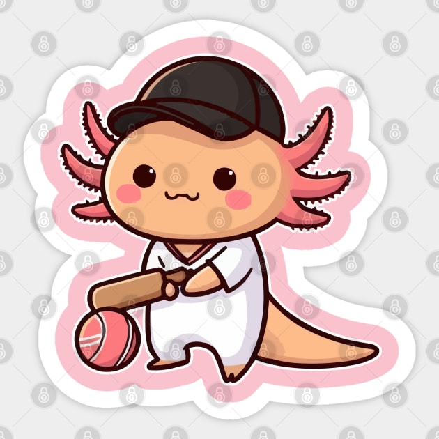 axolotl Funny cricketer Sticker by fikriamrullah